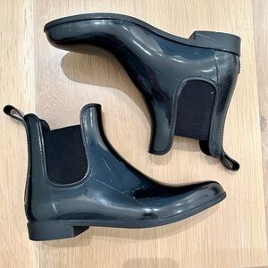 J. Crew size 10 Chelsea rain boot-glossy black